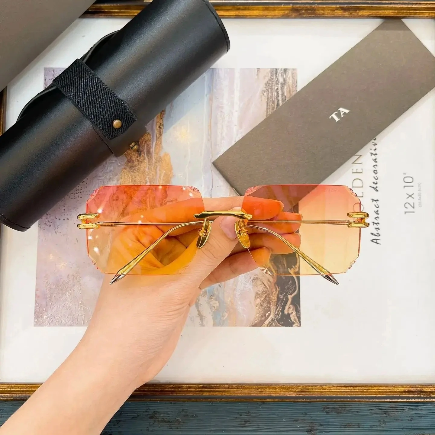 

Original Factory For DIYTA DT DTS155T With Brand Box Luxury Design Gold Alloy Frame Stylish Classic UV4000 Men Women Sunglasses