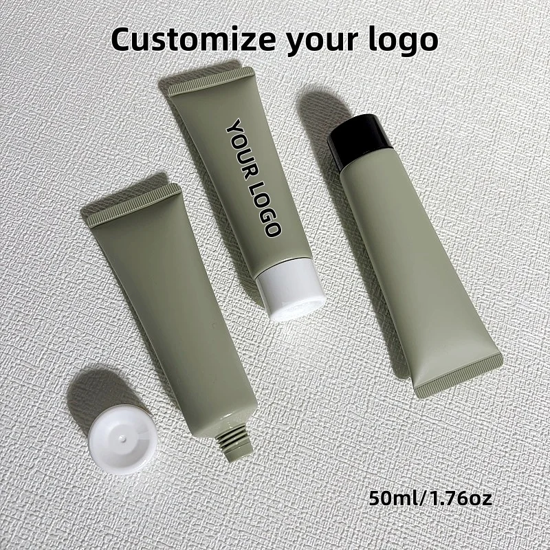 【Logo Custom】50Pcs Customized Cosmetic Squeeze Tube 50g Sunscreen Skin Care Empty Soft Lotion Hand Cream Tube with Screw Lid