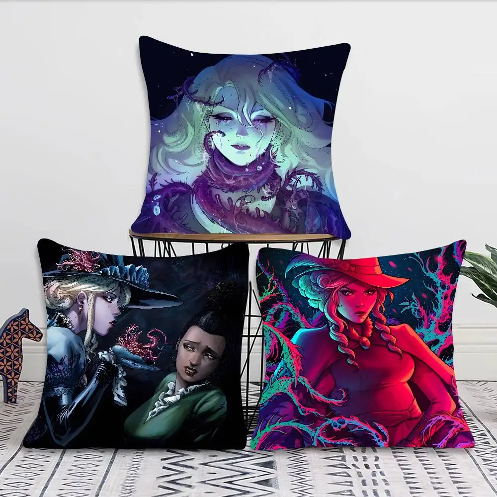 Mirka Andolfo's Mercy Horror Comics Pillow Case Fashion Square Pillowcase Bedroom Sofa Room Ins Decoration Leisure