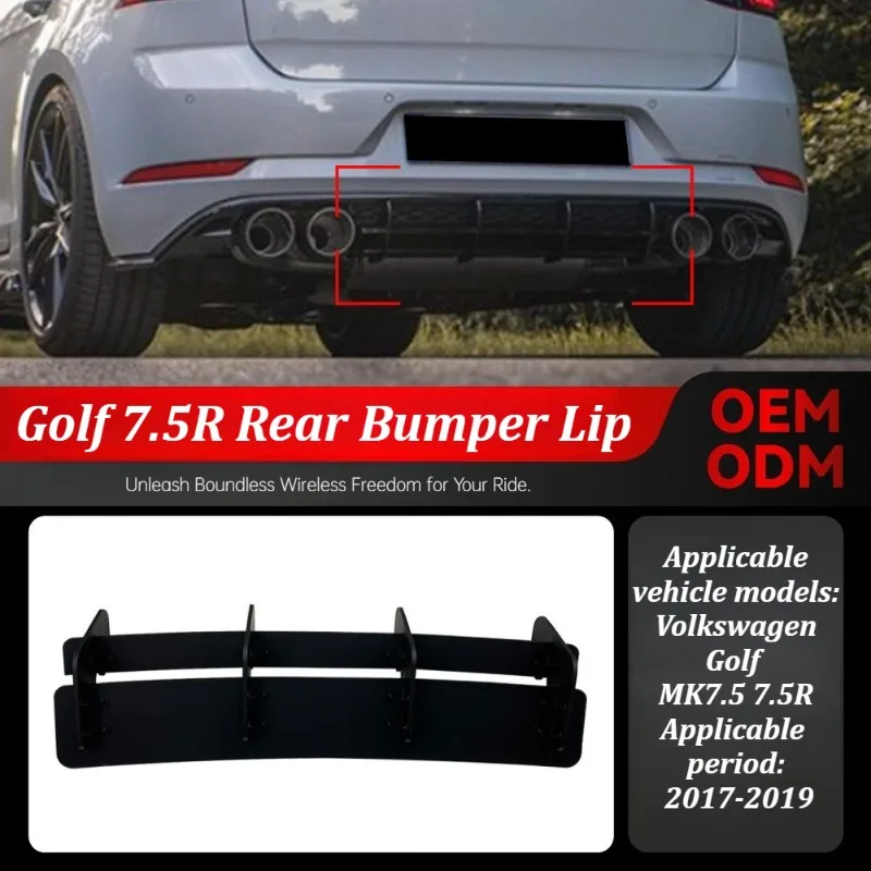 

For 2017-2019 VW Golf MK7.5 7.5R Rear Bumper Lip Diffuser Rear Valance Spoiler Body Kit Exterior Styling Accessories Upgrade