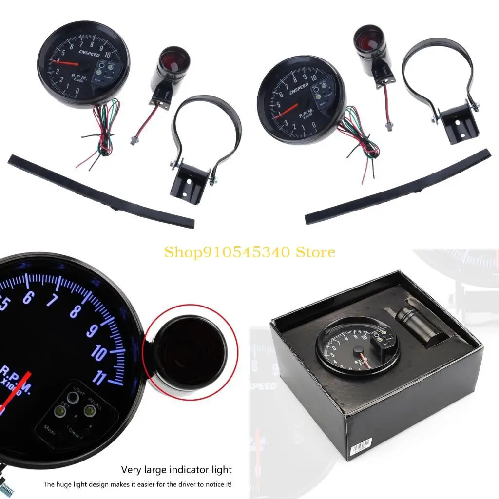

U2JA Car 12V 127mm 5" 7 Colors Universal Automobile Tachometer Gauges Meter Led For 4 6 8 Cylinders Vehicles