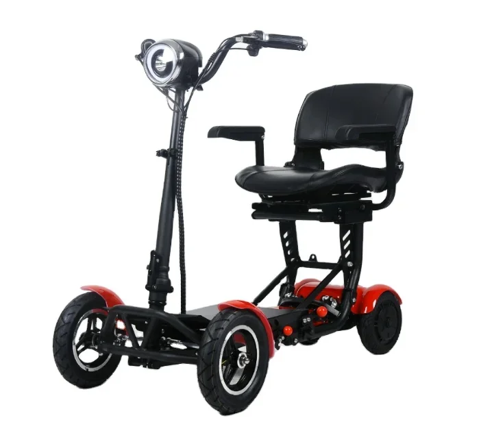 Low-speed lithium battery  mobility scooter four-wheel folding electric scooter seat elderly scooter recreational vehicle