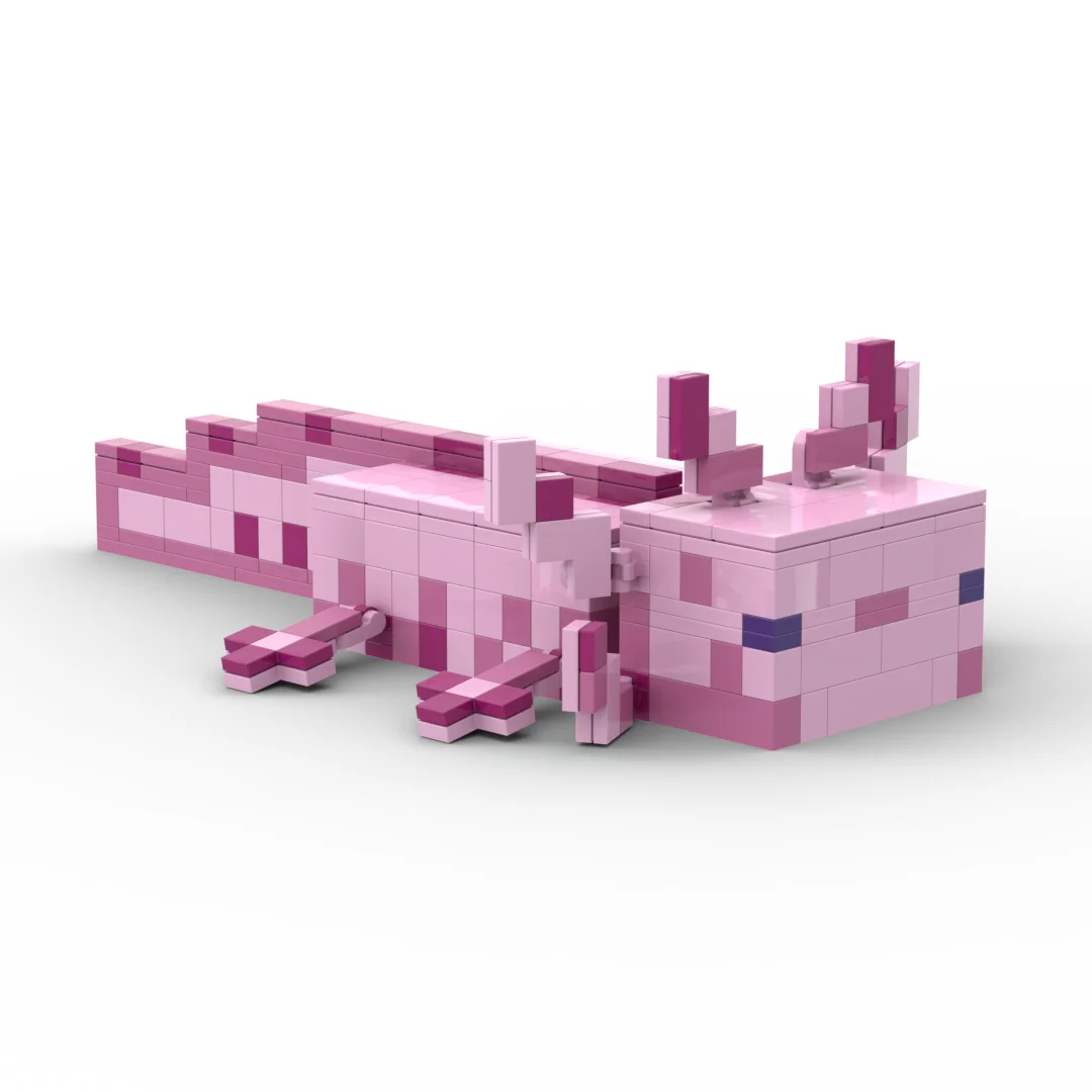 MOC Axolotl 340 Teile My World Game Tierserie Baustein-Set Biologisches Bild Kreatives Baustein-Spielzeug Geschenk – Detail 3