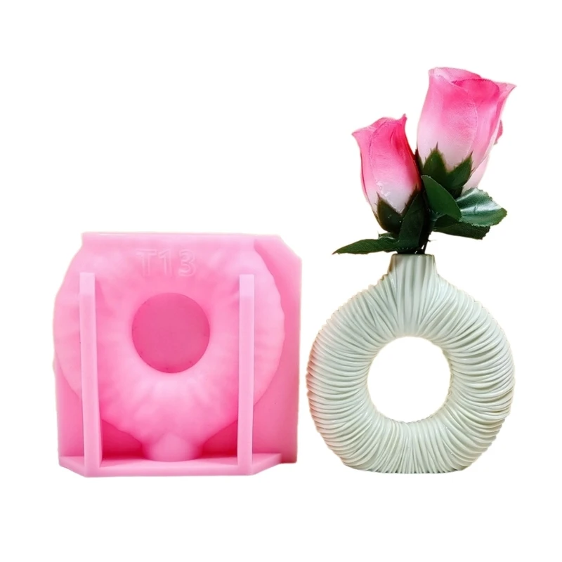 

Round Flowerpot Silicone Molds Pen Holder Epoxy Resin Mold Unique Vase Molds