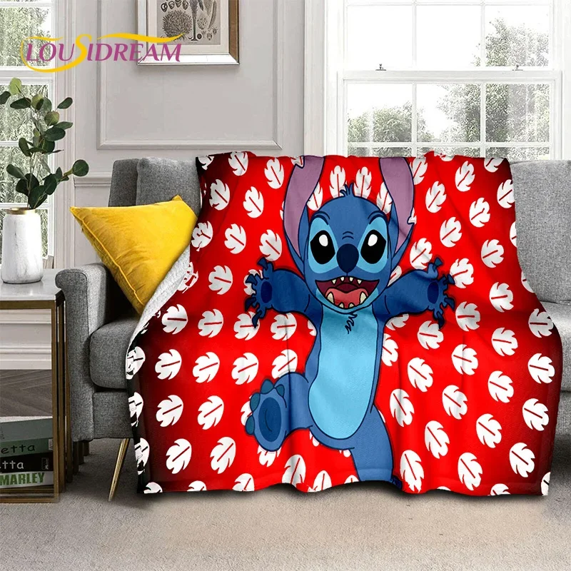 귀여운 스티치 디즈니 만화 부드러운 플란넬 담요 던지기 담요, 거실 침실 침대 소파 피크닉 커버, 어린이 선물, 29 스타일