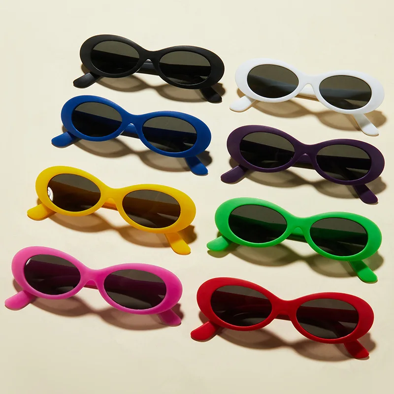 Neue Retro-Oval-Sonnenbrillen für Jungen und Mädchen, Vintage-Mode-Sonnenbrillen, klassische weiße schwarze Sonnenbrillen, Lentes De Sol Mujer, UV400-Sonnenbrillen