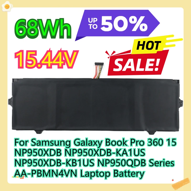

For Samsung Galaxy Book Pro 360 15 NP950XDB NP950XDB-KA1US NP950XDB-KB1US NP950QDB Series AA-PBMN4VN Laptop Battery