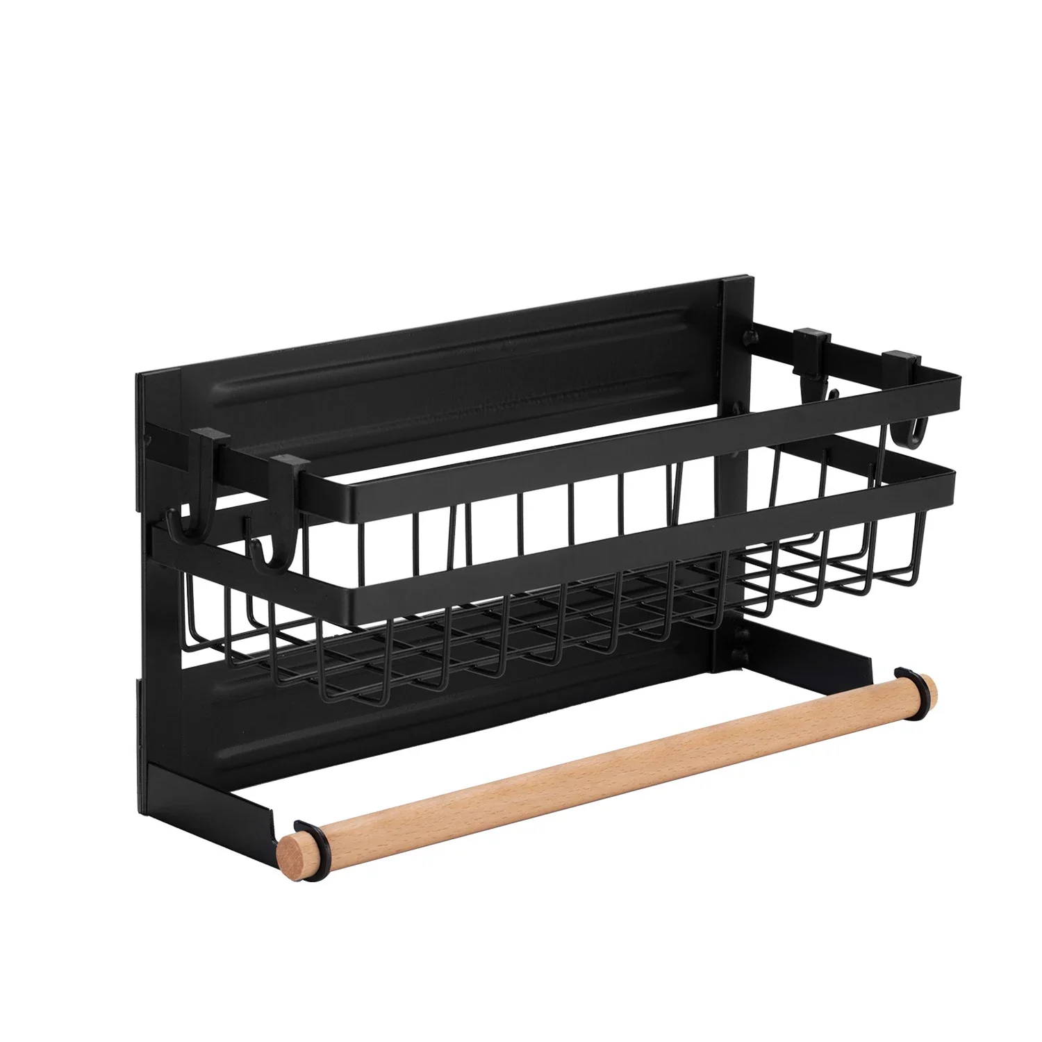 

Customizable Magnetic Spice Rack for Refrigerator with Hook Paper Towel Holder Rustproof Spice