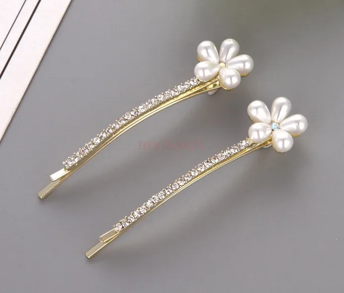 2pcs Hairpin with a clip on the side of the forehead for a premium feel, women's 2023 new model