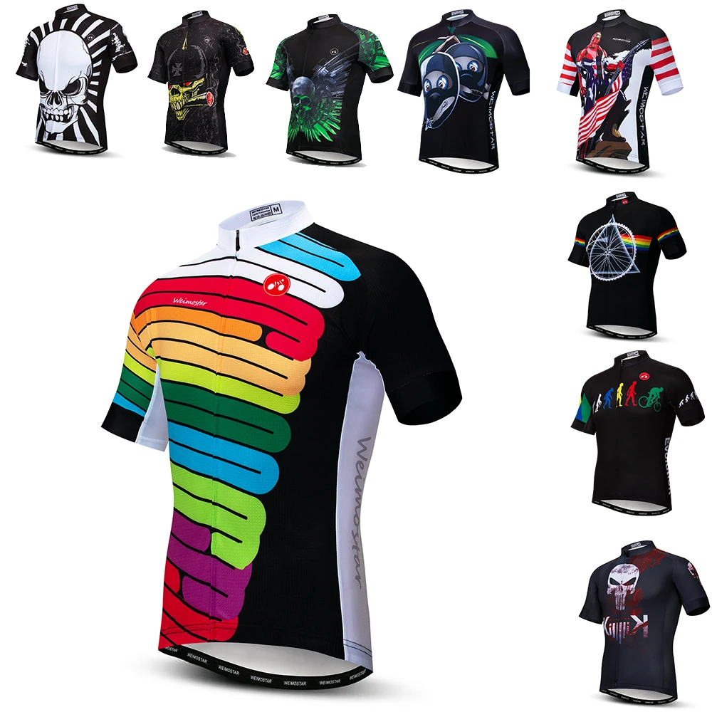 

cycling Jersey 2023 summer men funny bicycle shirt cycle short sleeve mtb jersey road bike clothing maillot velo homme Colorful