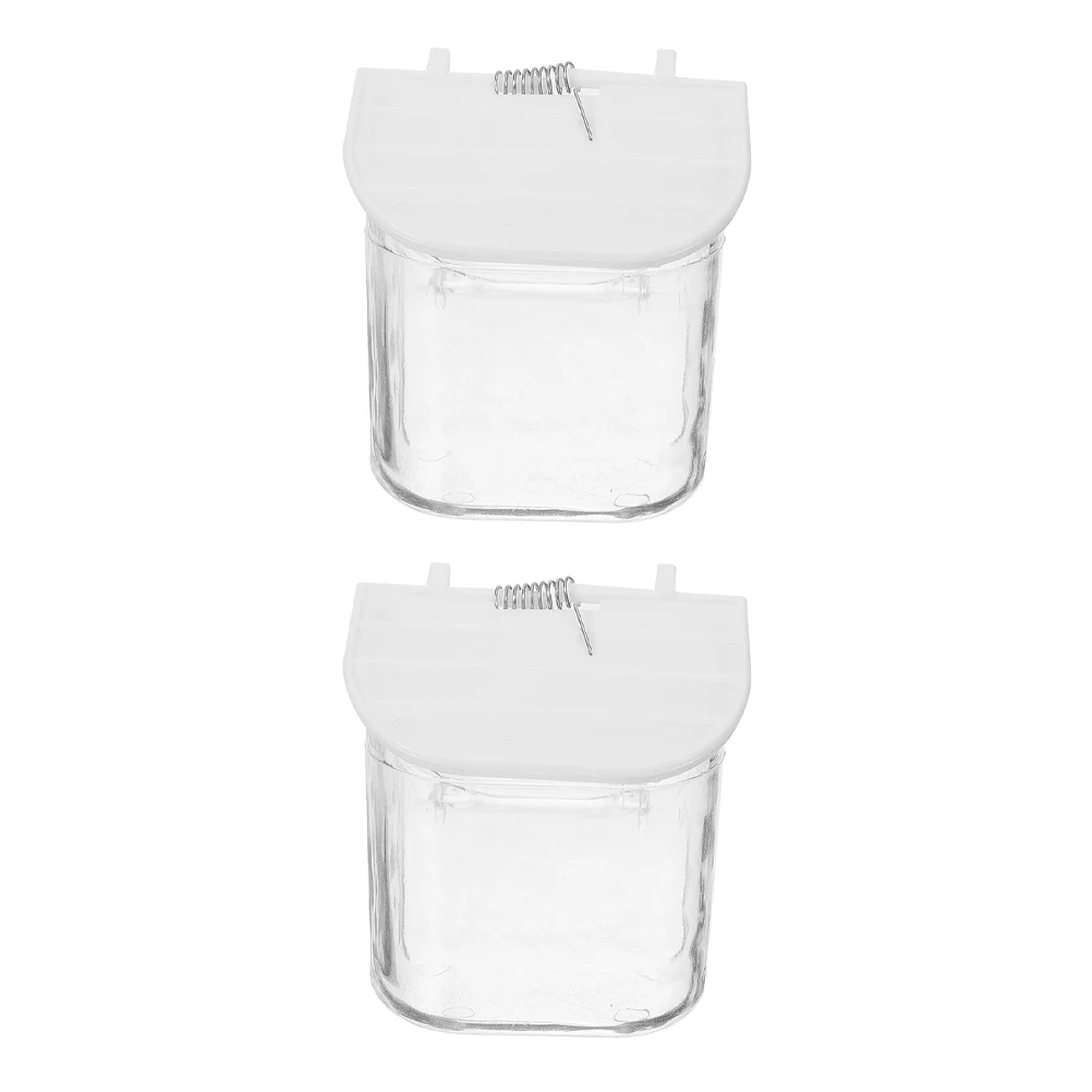 

2pcs Birdcage External Cup Spillproof Feeder Bowls for Cage Bird Food Water Accessories Parrot Pigeon Finches Pet Supplies