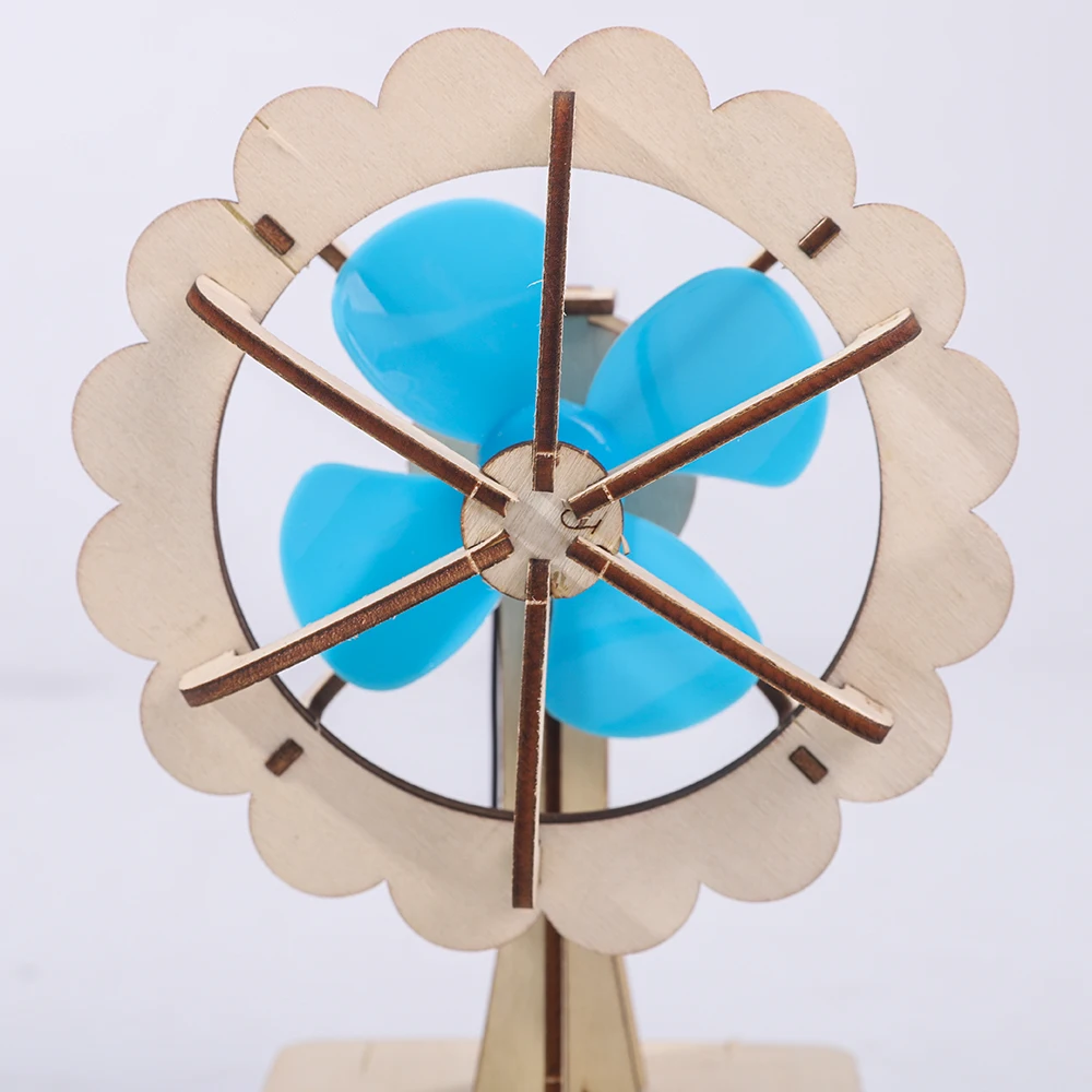 Children's Handmade Diy Electric Shaking Fan, Scientific Education Experiment Wooden Material Package Children's Assembled Toy