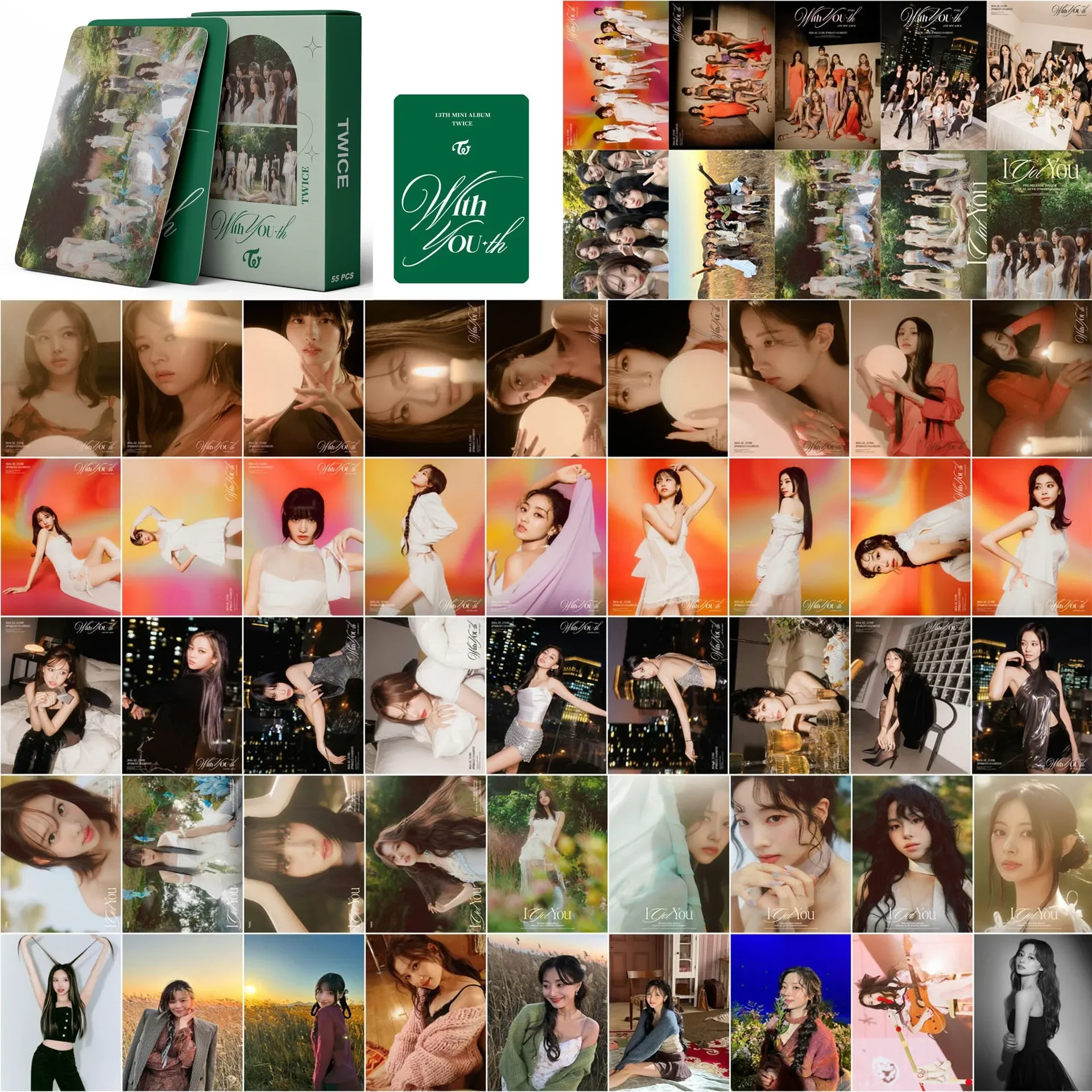 55Pcs Idol New Album With You-th Lomo Cards High Quality Printd Photocards NaYeon Momo Tzuyu Jihyo Fans Gifts