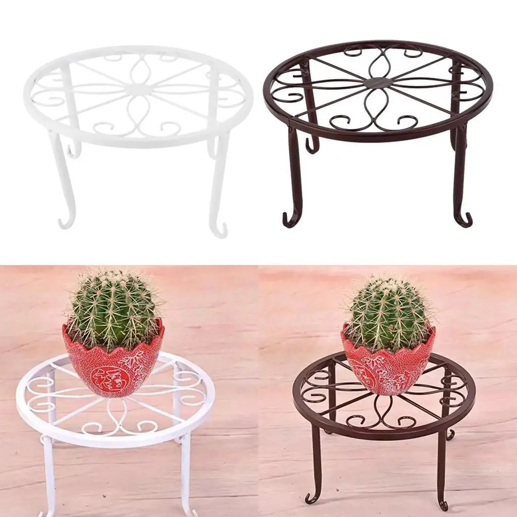 Iron Art Pot Holder Metal Plants Stand Flowerpot Holder Flower Pot Supporting Indoor Outdoor Garden Decor