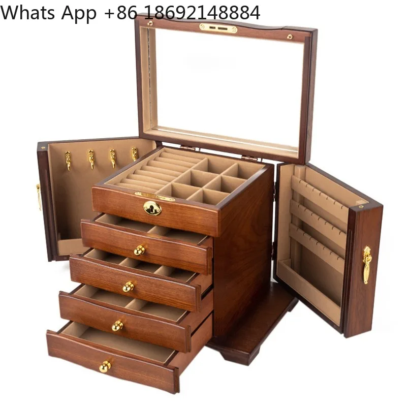 

Jewelry box large capacity high-end exquisite retro, luxury full lock