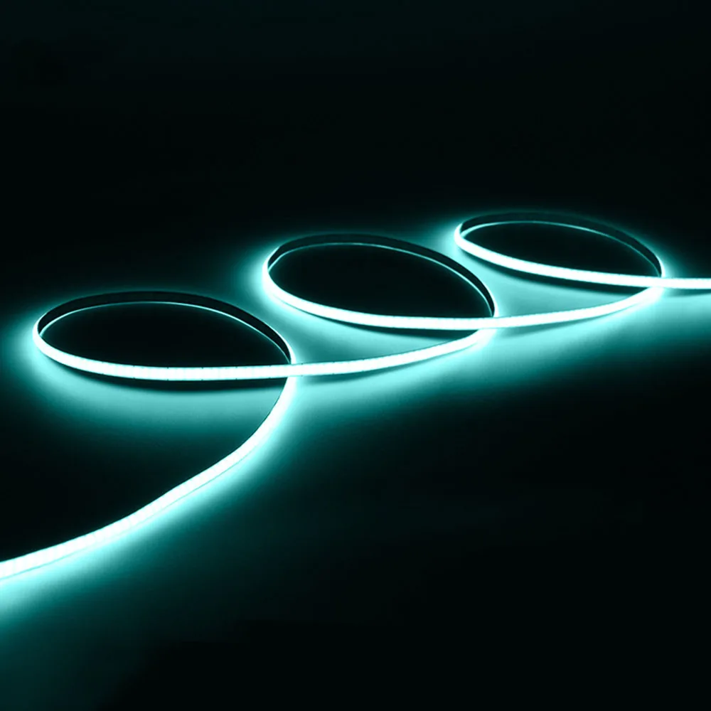 5m COB LED Strip 12V 24V Ultra Thin 2mm 3mm 5mm 8mm Width Colorful High Density LED Tape Ice Blue/Green/Pink/Red/Purple/Orange