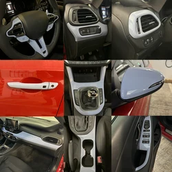 LHD Blue Interior Dashboard Central Console Gear Shift Exterior Door Handle Rearview Mirror Cover For Hyundai i30 N Styling