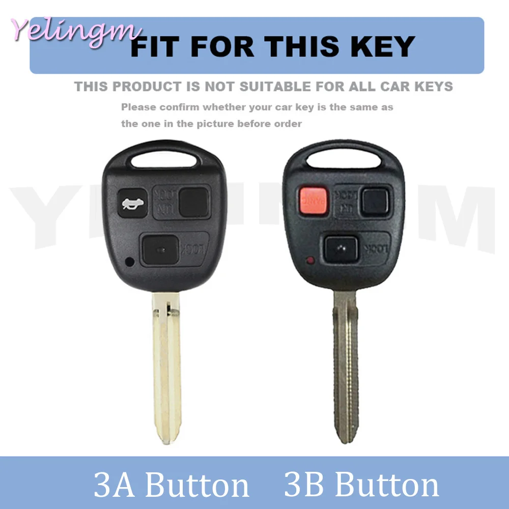 TPU 2 3 Buttons Car Key Cover Case For Toyota Avensis Camry Corolla For Lexus Remote Key Jacket Fob Case Accessories