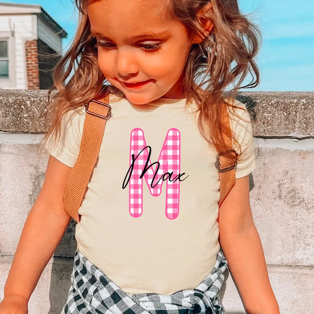 Toddler kids T-Shirt Retro Personalized Tshirt with Name Baby monogram T Shirt Toddler & Youth Shirt for christams gift