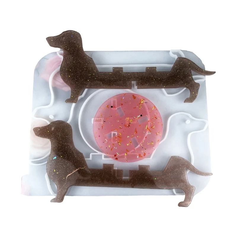 Epoxy Resin Mold Easy Release Moulds Dachshund Home Decorations Molds Suitable for Crafting and Present Making