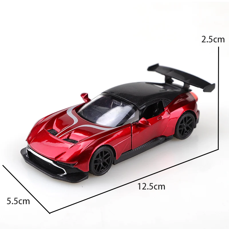 

(Corrugated box) 1/36 scale replica of the Kony supercar, die-cast metal, pullback mechanism, exquisite gift, boy's toy.