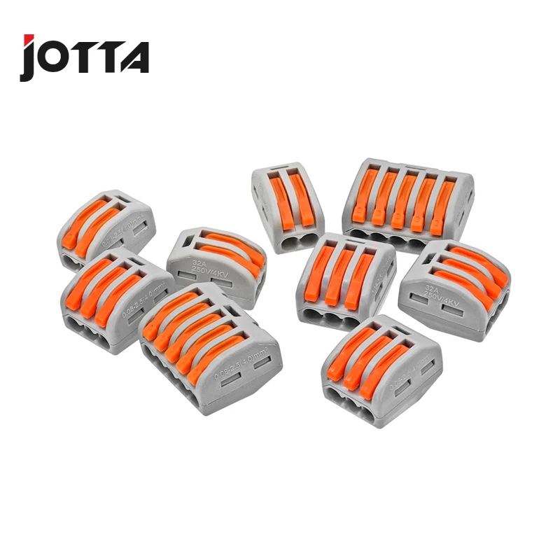 10PCS Mini Fast Wire Connectors Universal Compact Wiring Connector Push-in Terminal Block 212 213 214 215 218