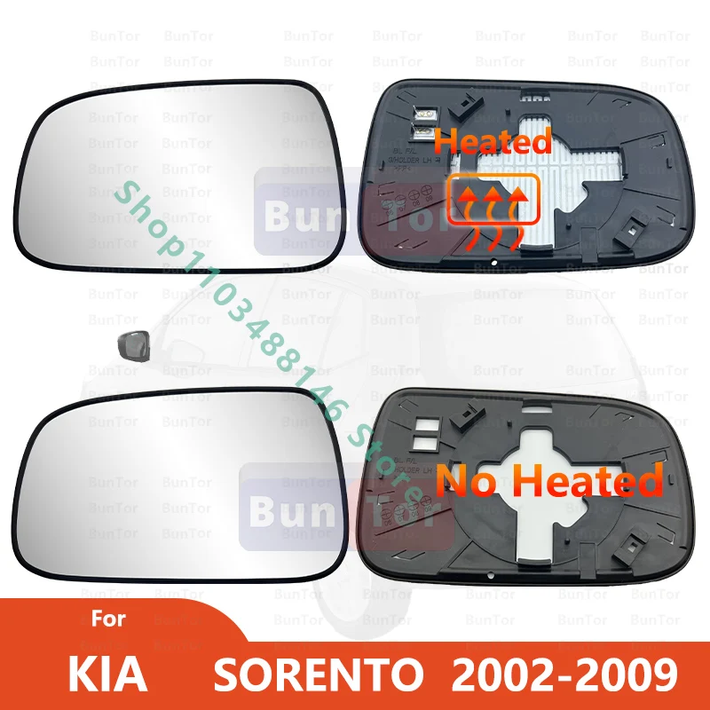 

LH&RH SideRearview Mirror For KIA SORENTO 2002 2003 2004 2005 2006 2007 2008 2009/87611-3E600 3E650/Car Wing Mirror Lens Parts