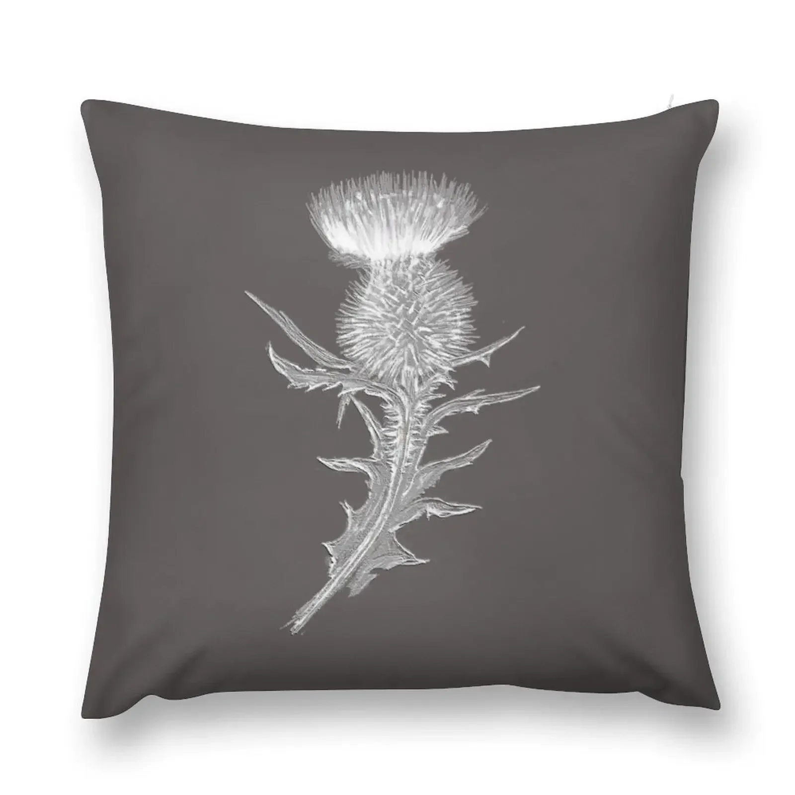 

Botanical thistle Throw Pillow christmas supplies Custom Cushion Photo pillow