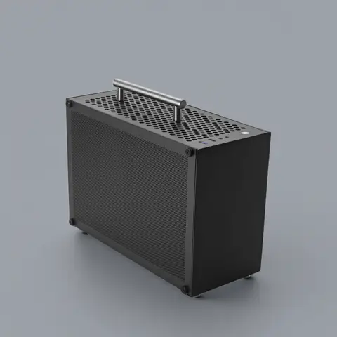 METALFISH T60 Mini ITX Black Case 9L Gaming Computer Chassis Compact transparent PC Support SFX PSU/300mm GPU