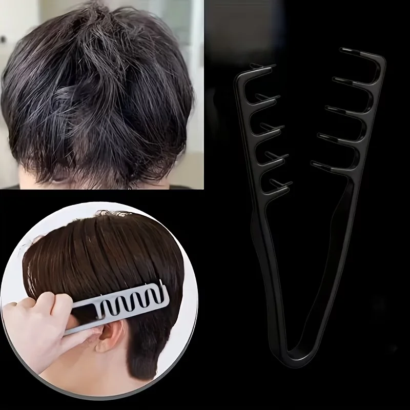 4-teiliges Styling-Kamm-Set für Männer, Antistatische Breitzahn-Volumen-Kämme für Pompadour und Slick Back, für Friseur und Heimgebrauch – Detail 5