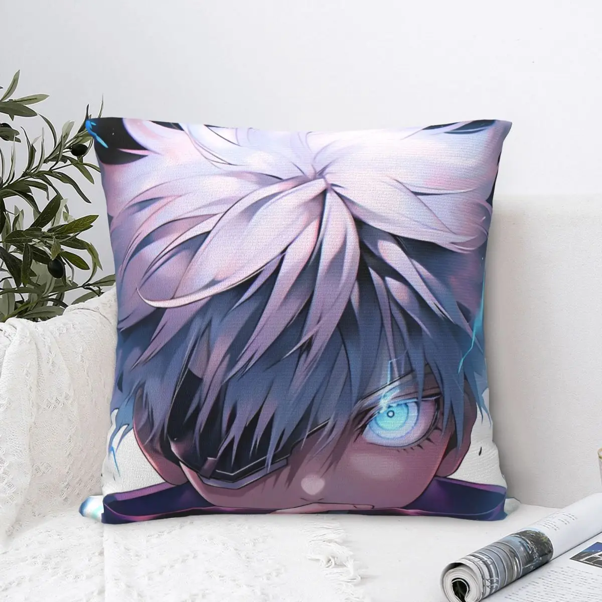 Jujutsu Kaisen Gojo Satoru Pillow Covers Sofa Cushion Cover Cute Pillow Cover 40*40