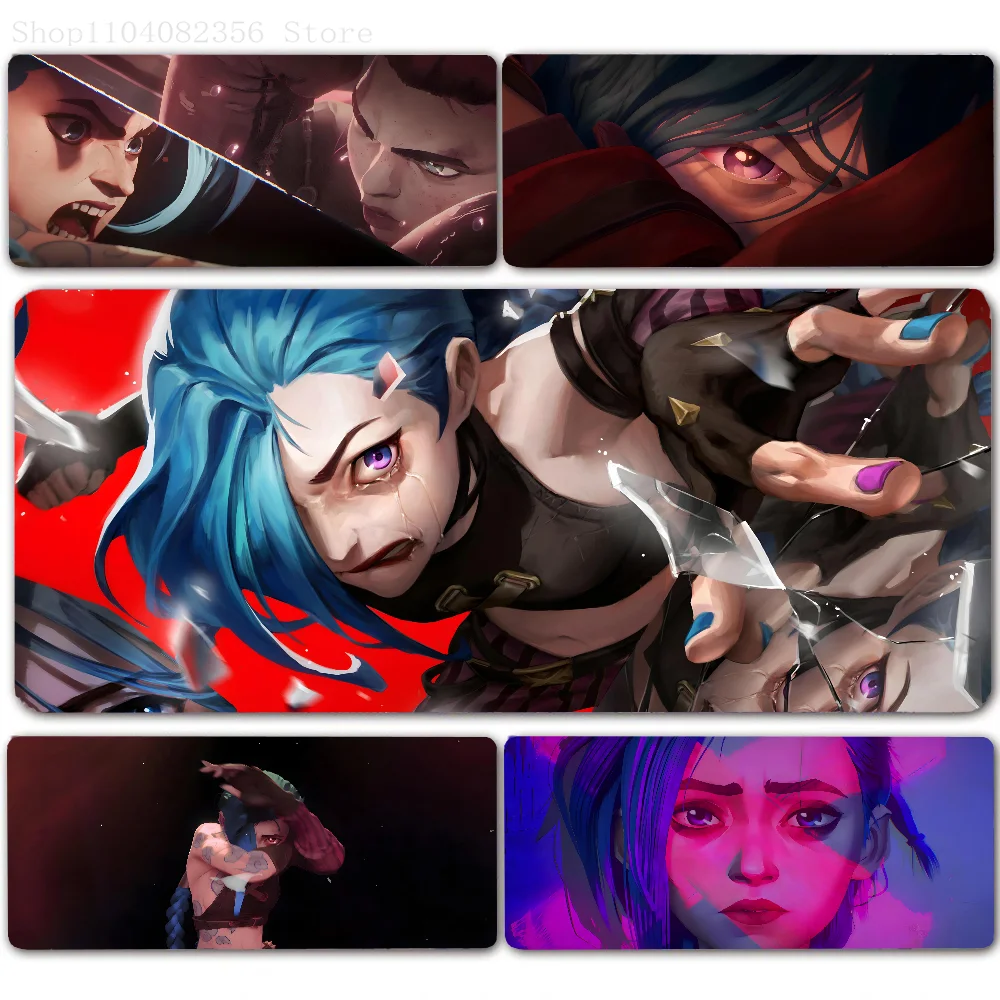 

JINX VI Mousepads MousePad Keyboard Mouse Pad 400*900mm Anime Arcane Mats Gaming Accessories Gamer Carpet Rug LOL Large Desk Mat