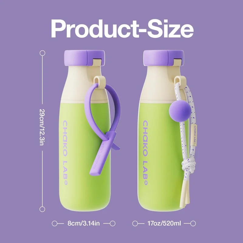 New Chakolab Large Capacity Thermos Cup Double Drinking High Value Portable Straw Water Milk Bottle Outdoor Camping Office Gift view 6