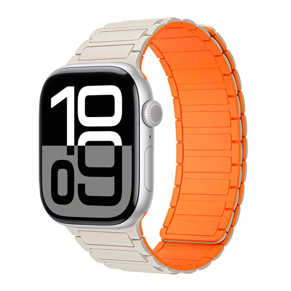 Magnetisches Schlaufenarmband für Apple Watch 46mm 44mm 40mm 45mm 41mm 42mm Silikonarmband iWatch Series 12 11 10 9 SE Ultra 4 3 – Detail 9
