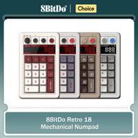 8BitDo Retro 18 Mechanical Numpad, Bluetooth / 2.4G / Wired Numpad Supports Calculator Mode, for Windows and Android