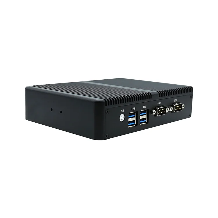 N2840 Dual LAN 2*COM VGA/HD-MI Display Win7/11 Wifi Embedded Fanless Mini PC HD Graphics Industrial Computer Used