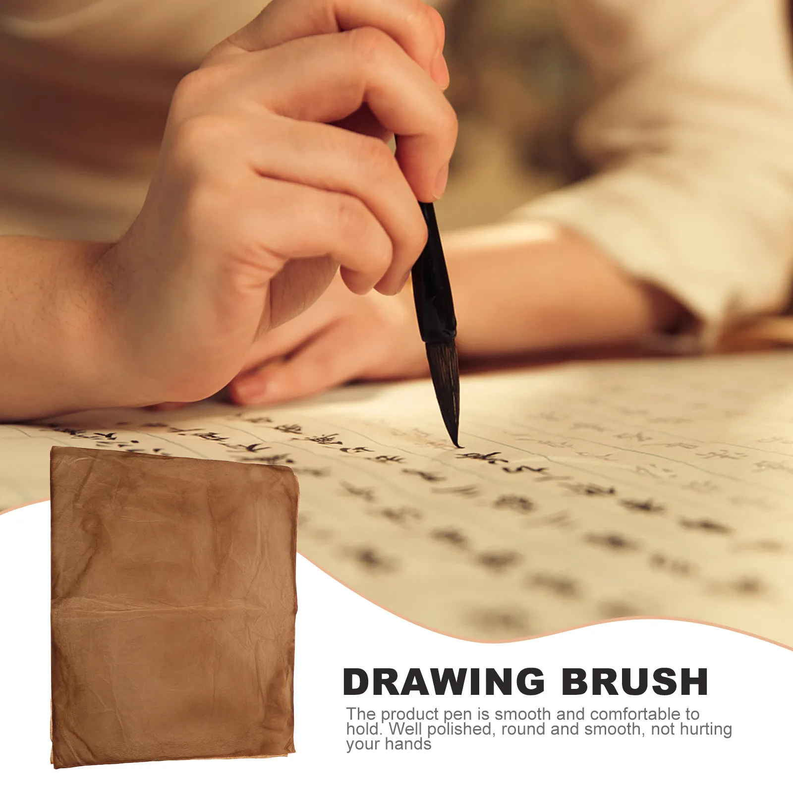 50Pcs Handmade Semi-Raw Paper Traditional Chinese Xuan Paper for Calligraphy Art Ink Painting Brush Strokes