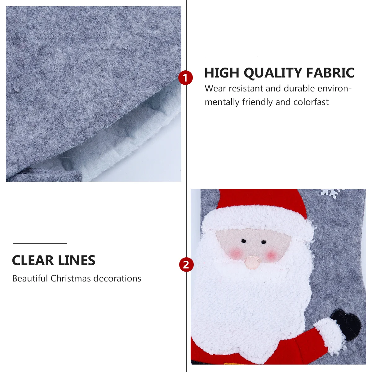 

Premium Christmas Stocking Set of 2 Stain Resistant Festive Design for Family Celebration Funny Creative Xmas Stockings