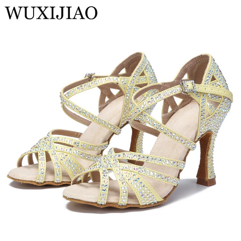 WUXIJIAO Ladies Fashion Party Ladies Sexy High Heels High Heels Latin Dance High Heels Breathable for Ballroom