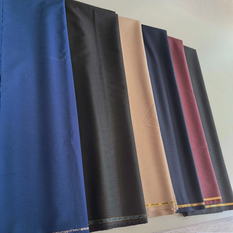 3.5meter 70%Wool 30%Polyester Suit Fabric 150cm Wide 280g/m Anti-Wrinkle Woolen Material for Thobe Suit Trousers Vest Tailoring