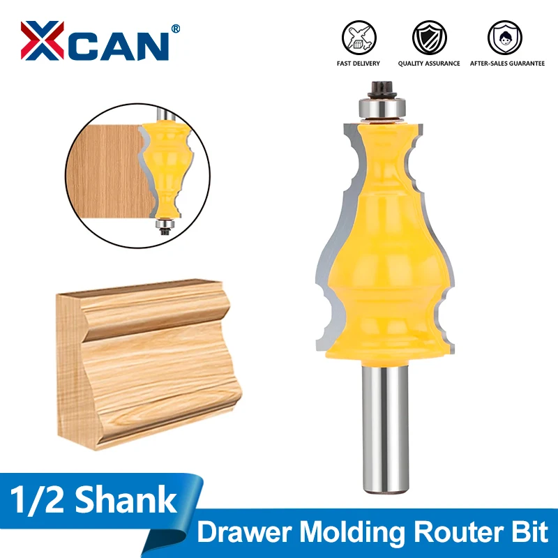 

XCAN Picture Frame Router Bit 1/2 Shank Drawer Molding Router Bit Woodworking Milling Cutter for Wood