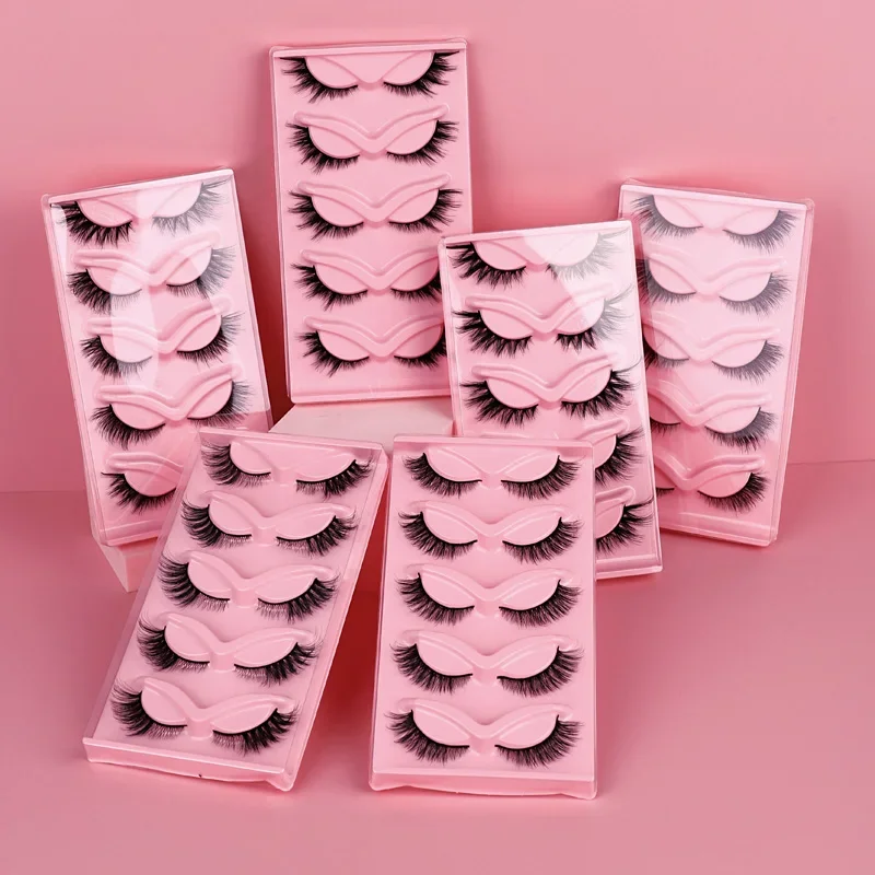 False Eyealshes Fox Cat Eye Lashes Winged False Eyelashe With Eyeliner Effect Natural Full Strip Lashes Makeup Eyelash Extension