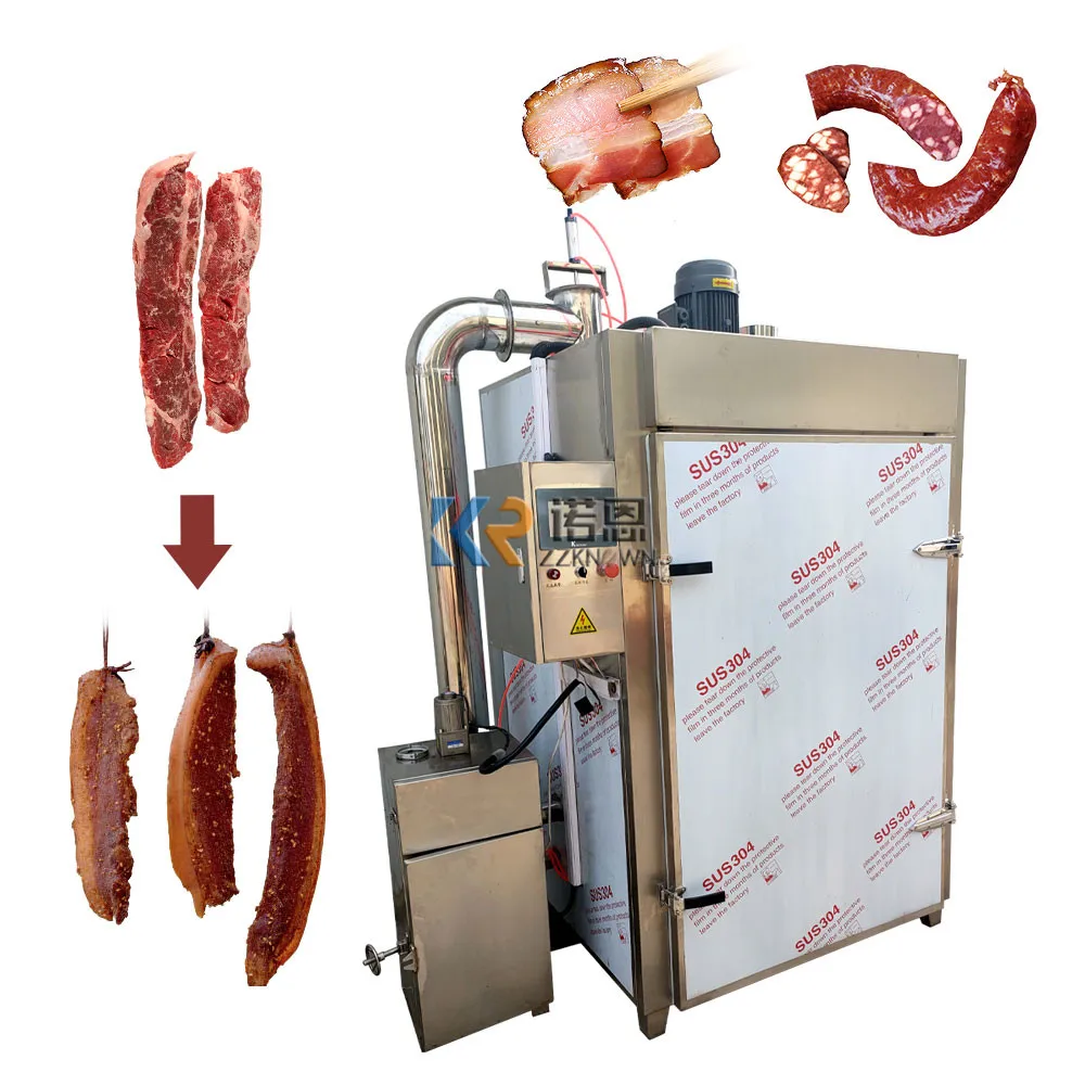 Electric Pork Smoke Machine Commercial Smoked Fish Chicken Food Sausage Smoker Oven Automatic Barbecue Meat Smoking Machine