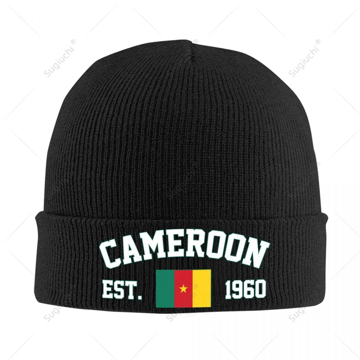 Unisex Cameroon EST.1960 Knitted Hat For Men Women Boys Winter Autumn Beanie Cap Warm Bonnet