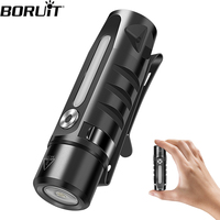BORUiT RJ28 EDC Mini Flashlight Portable Keychain Light Type-C Charging Work Light Multi-light Source Camping Pocket Lantern