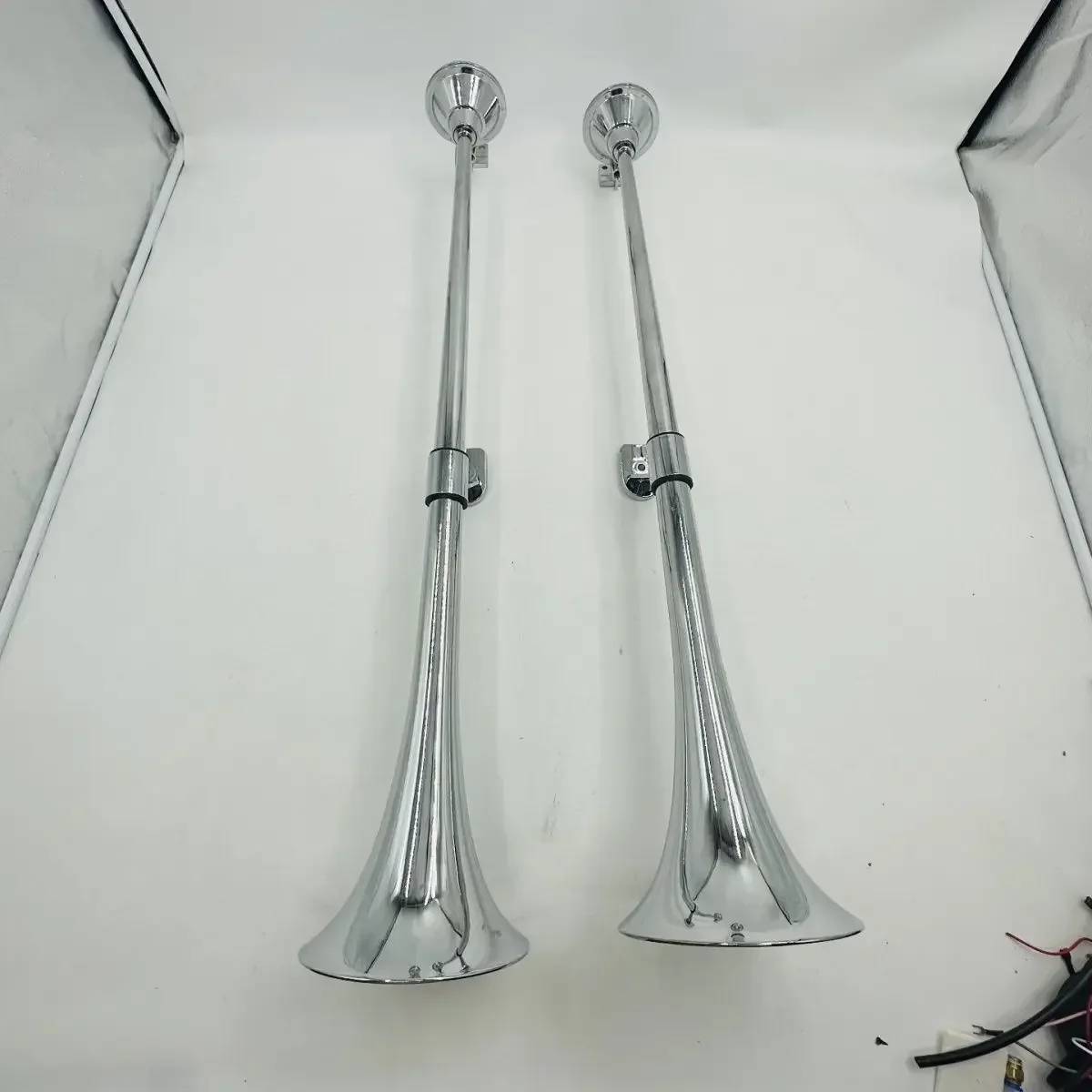 Bocina de aire duradera para camión, sonido alto y bajo, 12V/24V, silbato de vapor, sonido de tren, un metro de largo, sonido potente