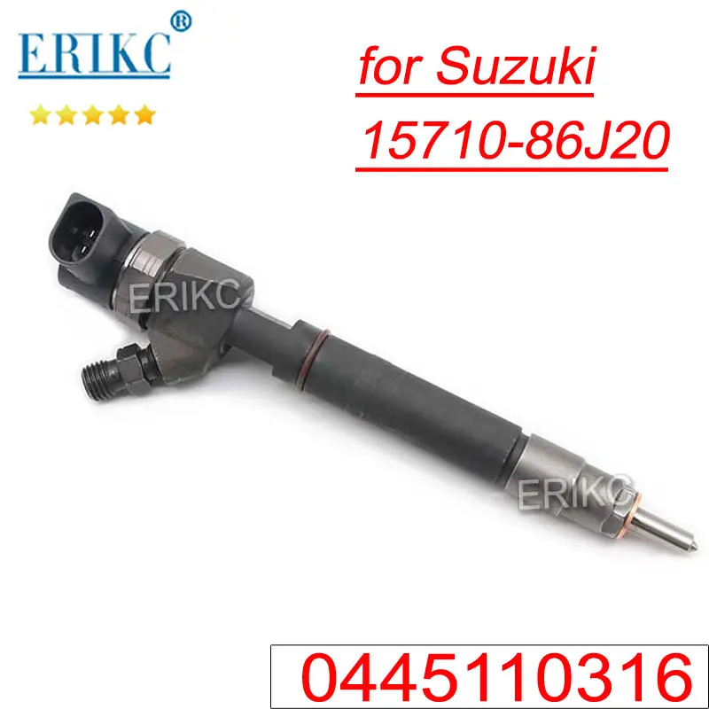 

ERIKC 0 445 110 316 Auto Part Nozzle 0445110316 Fuel Injector Common Rail Diesel For Bosch Maruti Suzuki 15710-86J20 1571086J20