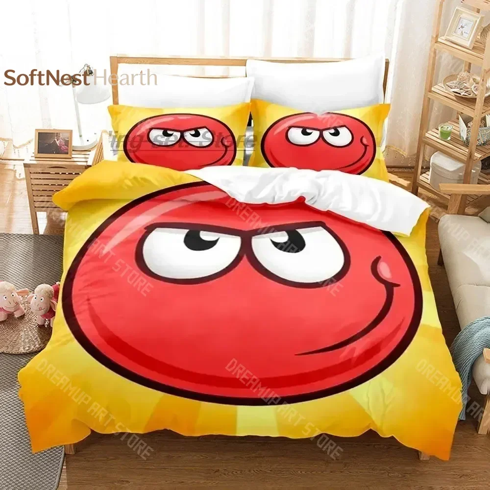 2026 3D Print Red Ball Bedding Set Single Twin Full Queen King Size Bed Set Aldult Kid Bedroom Duvetcover Sets 3D Print Kawaii A