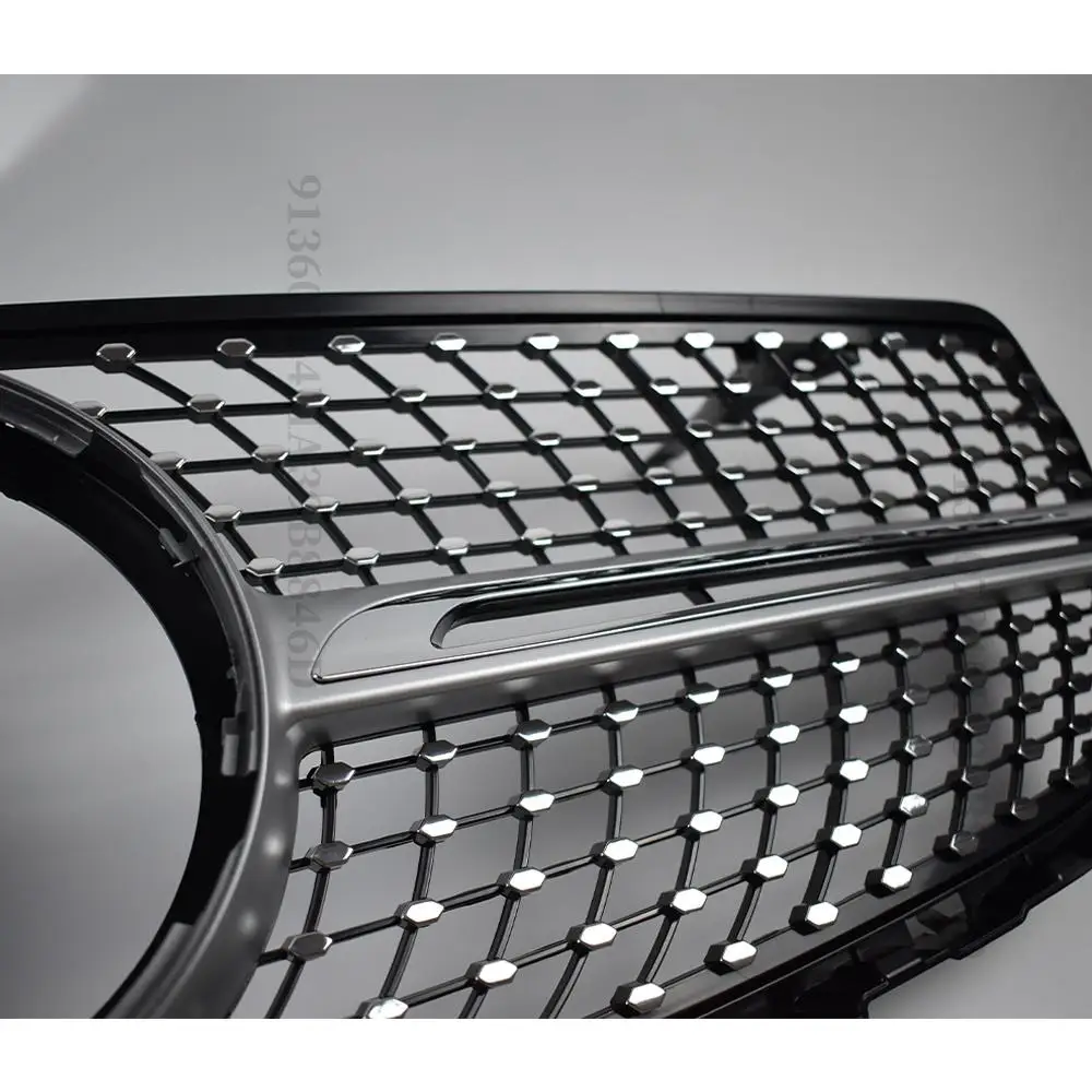 Pieza de repuesto, rejilla de parachoques de malla de entrada frontal estilo diamante GT, reajuste de parrilla para Mercedes Benz GLC X253 2015-2018