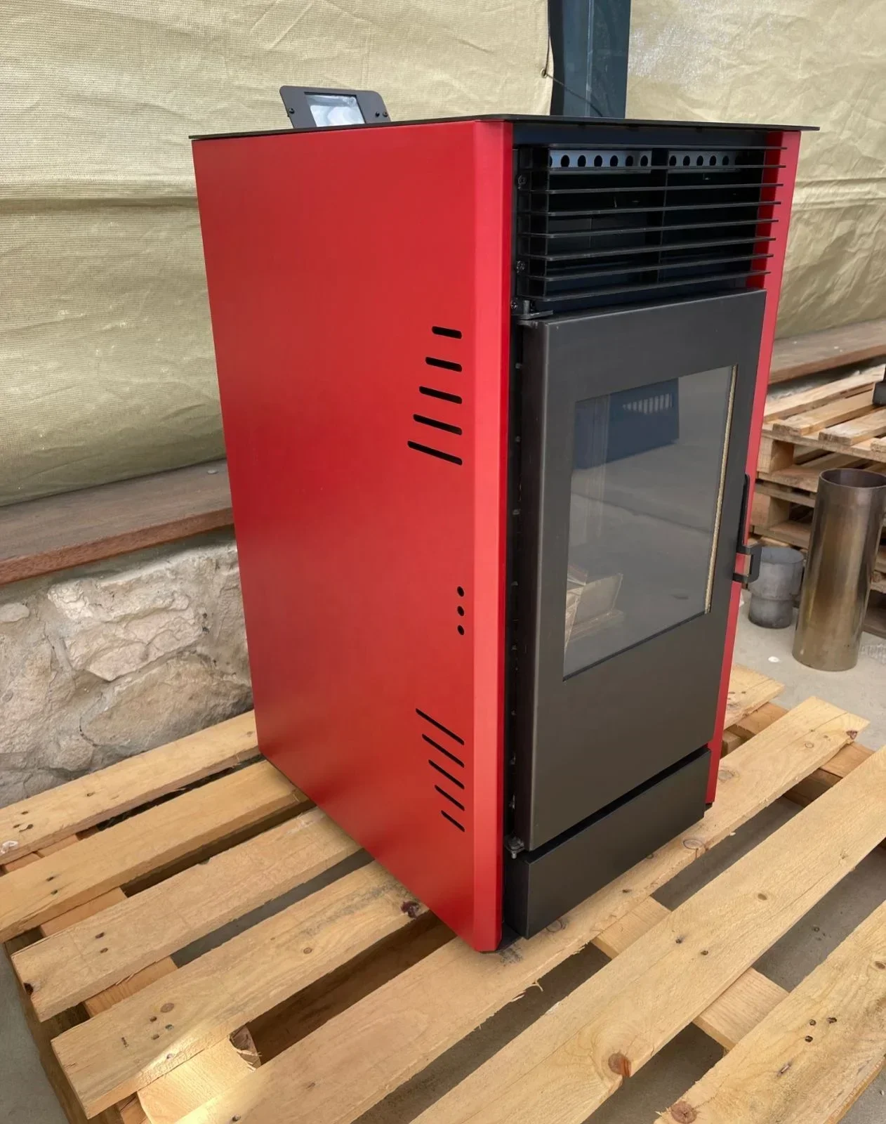 l # 8 kW inexpensive hydraulic wood pellet stove with European pellet stove